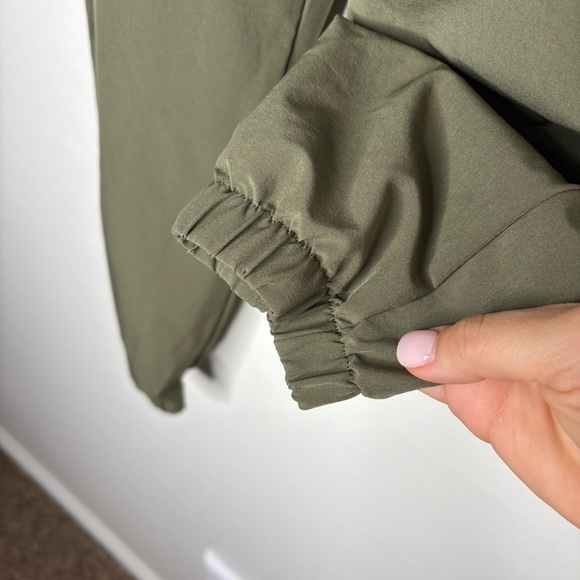 Five Dancewear Side Tie Obi Pants Olive Green YXL High Waist Stretch Joggers - Picture 4 of 9